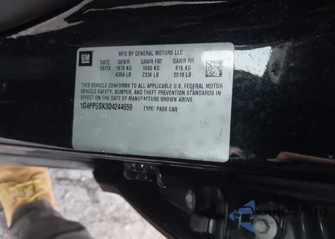 2013 Buick Verano z USA, uszkodzony, nr VIN 1G4PP5SK3D4244659